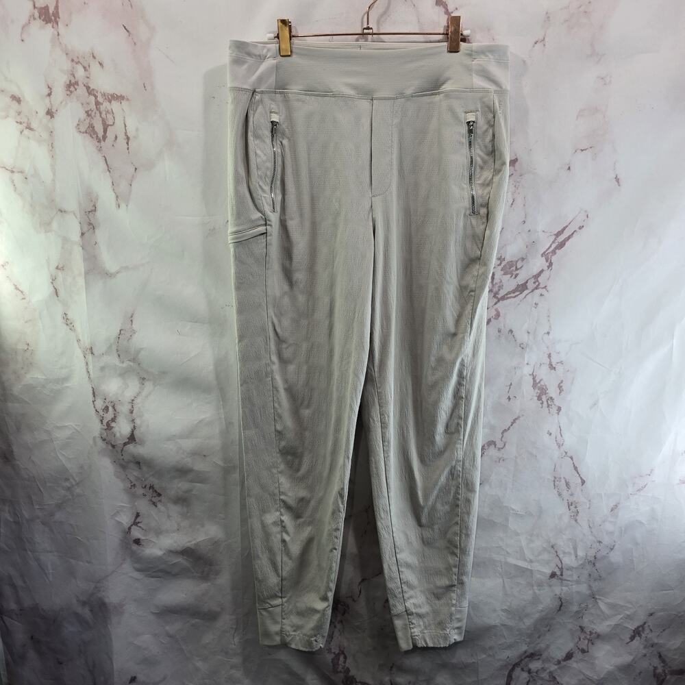 Athleta Pants Womens 12 Tall Gray Beige Trekkie North Jogger Crop Pull On